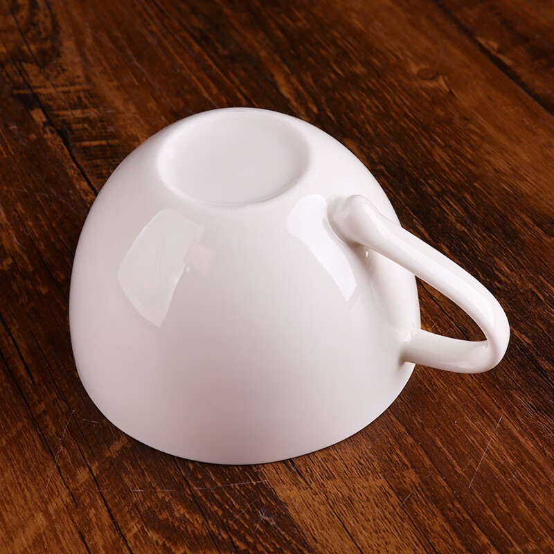 錦鳯锦凤骨瓷咖啡杯碟景德镇欧式简约咖啡套具矮 咖啡杯一杯一碟1勺 纯白月光单杯 1个