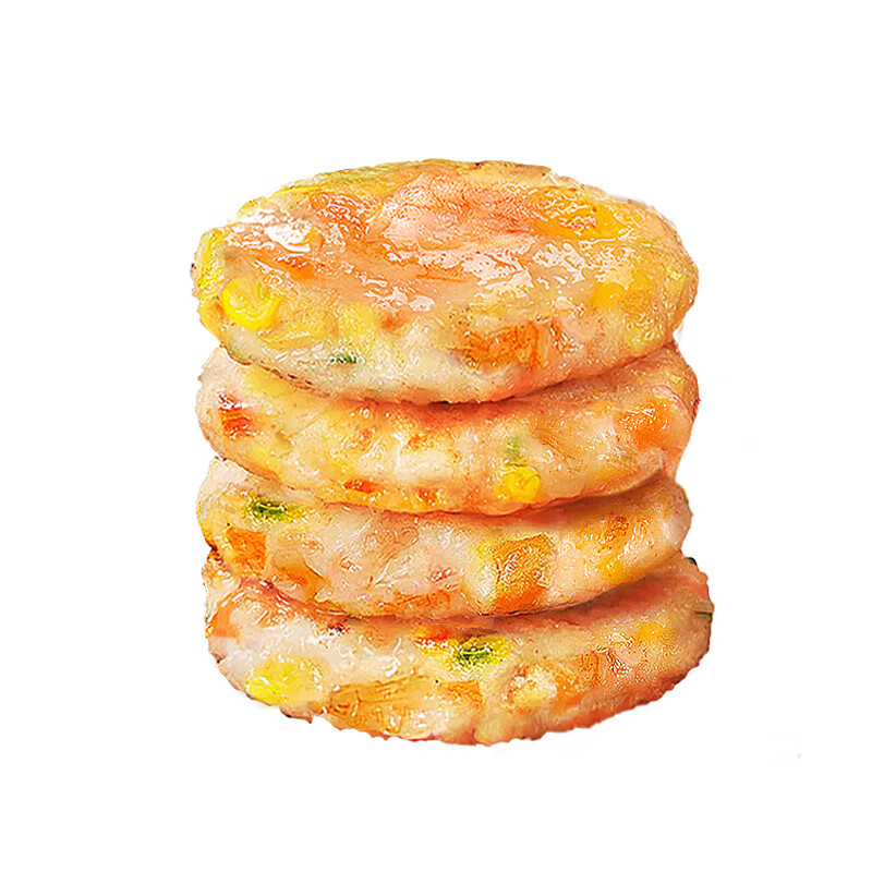 eoagxcai-h早餐半成品鲜虾饼海苔虾仁饼儿童空气炸锅食材炸果蔬饼冷冻