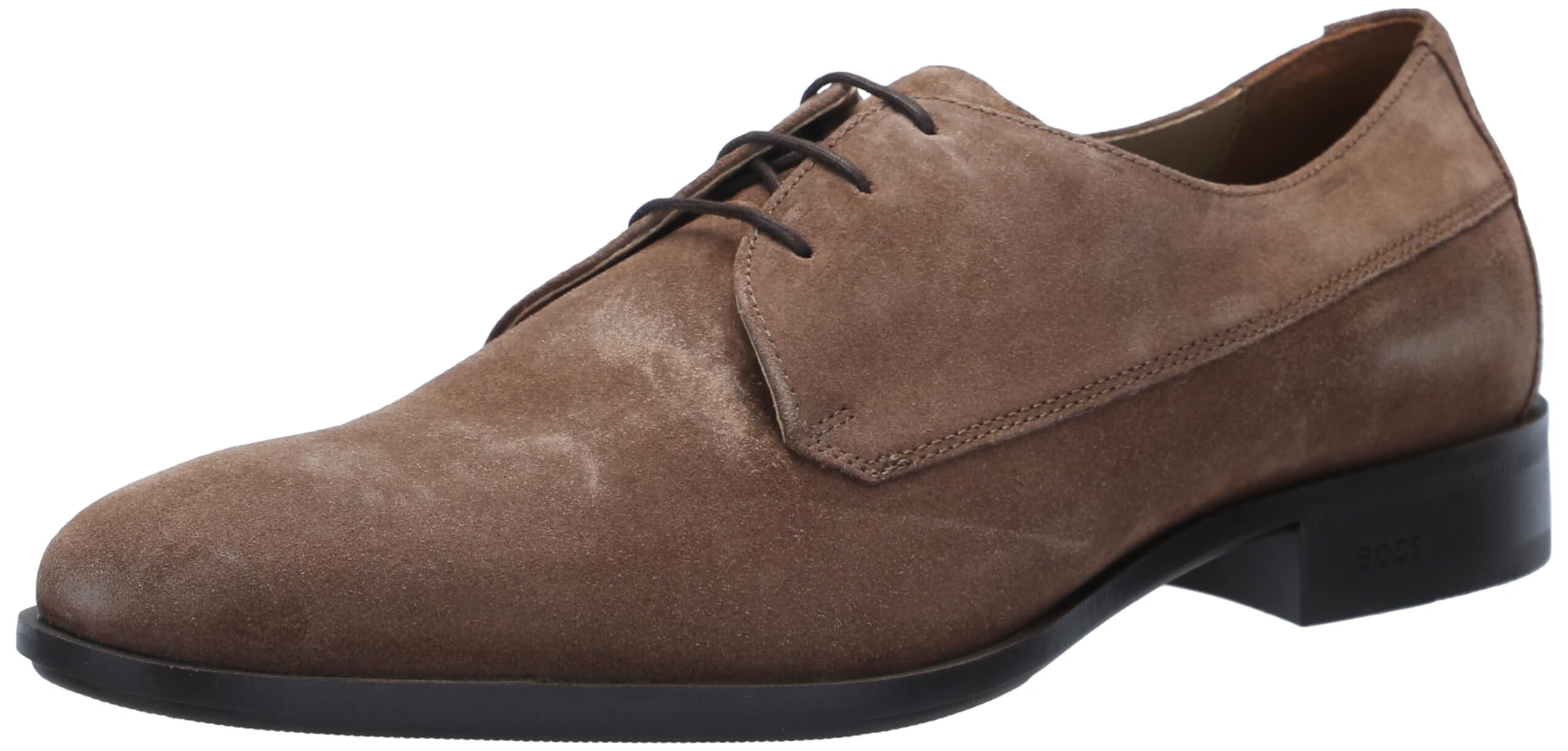 BOSS 男式 Colby 光滑麂皮系帶德比正裝鞋牛津平底鞋 海軍藍(Midnight Navy) 9