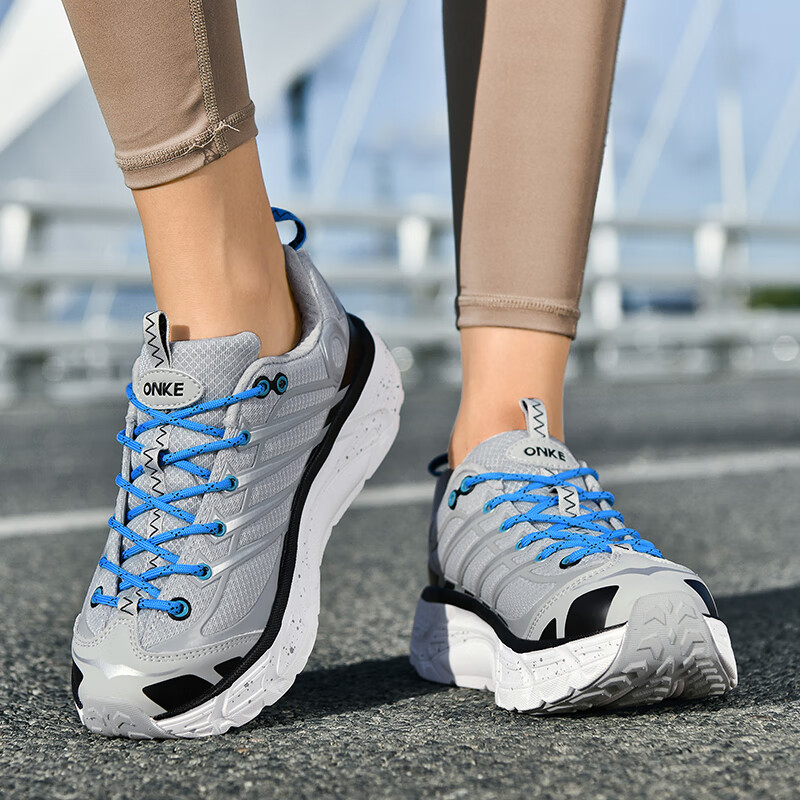 ONKE德国欧克男女款户外运动休闲鞋男鞋复古轻盈缓震情侣跑步鞋女鞋子 天际蓝 39