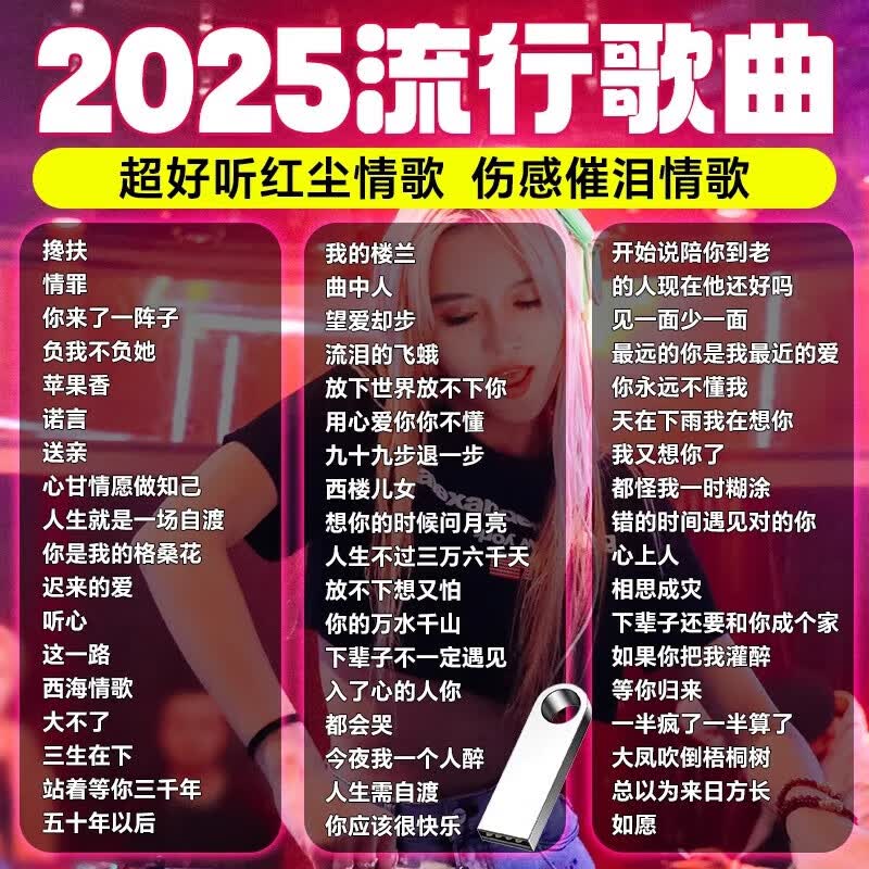 宸芃橙央2025车载音乐u盘抖音流行新歌曲dj无损高音质车用usb网红热门 200视频