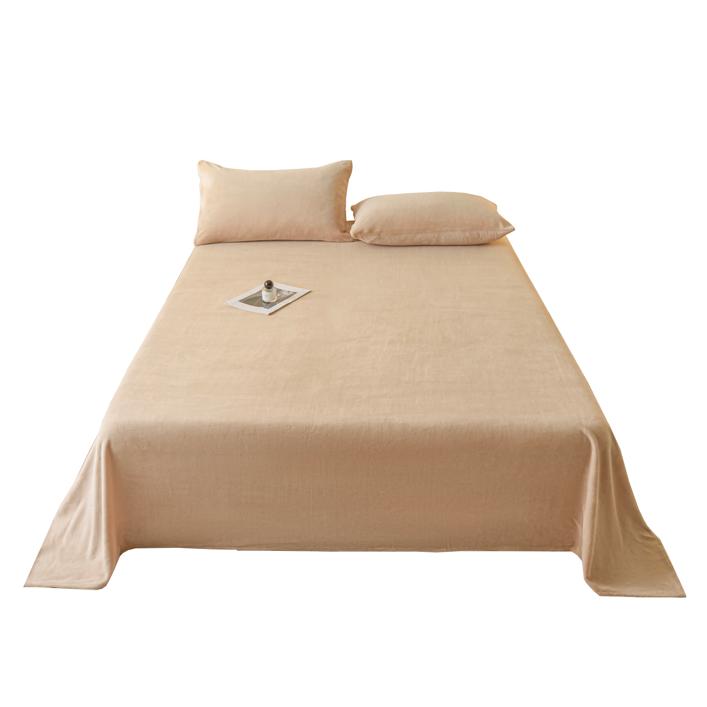 无印良品牛奶绒床单单件 法兰绒被单冬季加厚双人床罩 230*245cm