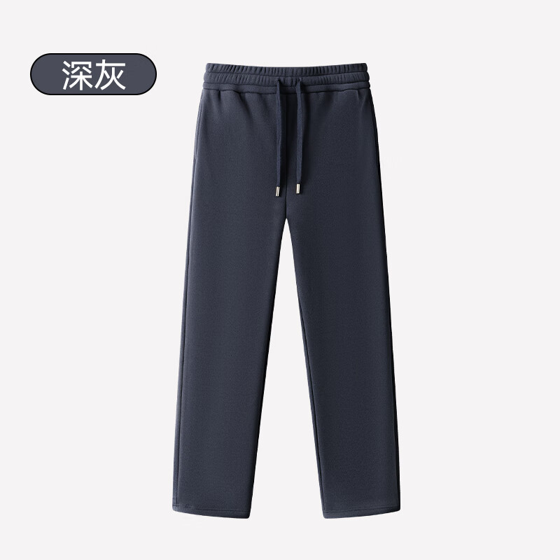 雪中飞羊毛蚕丝保暖卫裤男2025年秋季新款男士休闲百搭宽松休闲裤 深灰色 4XL 195/108A