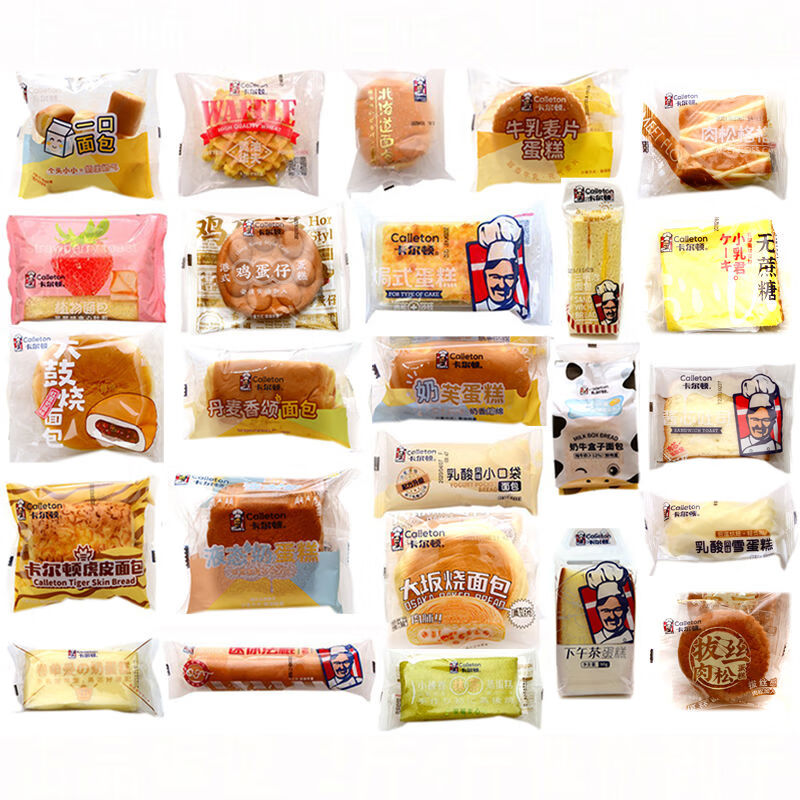 卡尔顿（Calleton）卡尔顿面包拼装北海道迷你法棍酱芯吐司黄油夹心面包片 卡尔顿面包多口味拼装 1000g