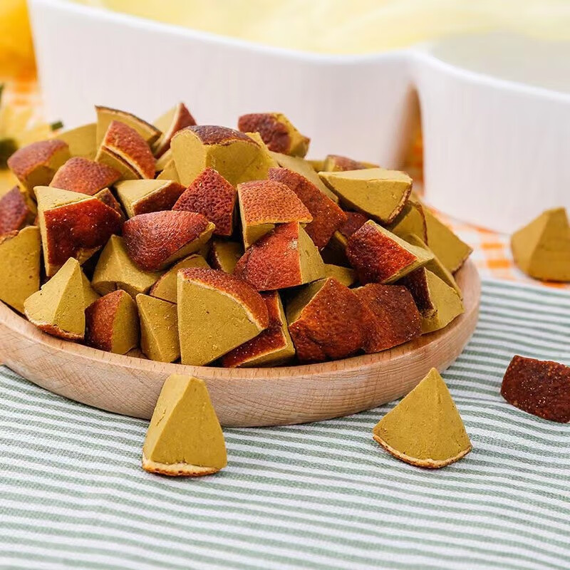 千丝正宗化州橘红切片陈皮八仙果陈皮柚子干清凉润喉化桔红果散装灌装 黄角250g【罐装】