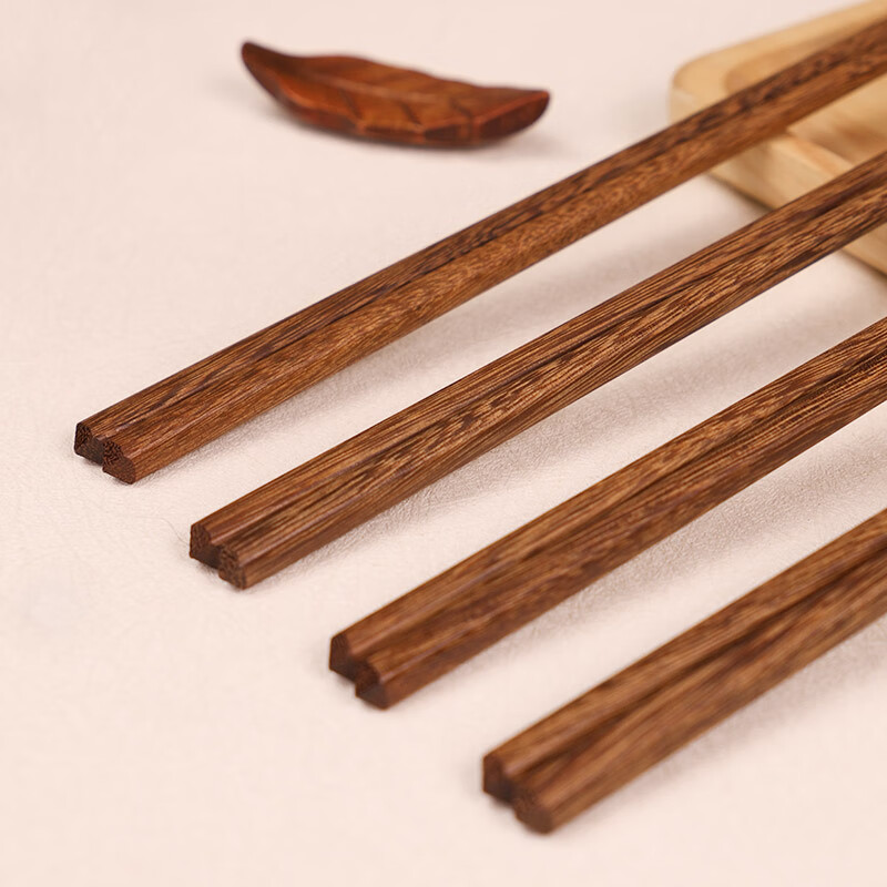 达乐丰抗菌筷实木家用筷子送礼物木质餐具礼盒装木筷子文案祝福筷 抗菌鸡翅木筷 10双