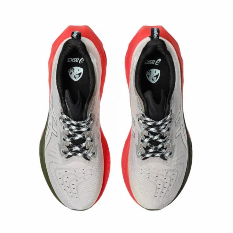 ASIKSI男女款 NOVABLAST 4 轻量回弹休闲运动跑步鞋 米色｜红色 45