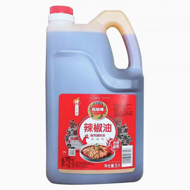 凤球唛（PHOENIX&EARTH）辣椒油5L一桶香辣型调味油汁汤底麻辣火 5L/桶