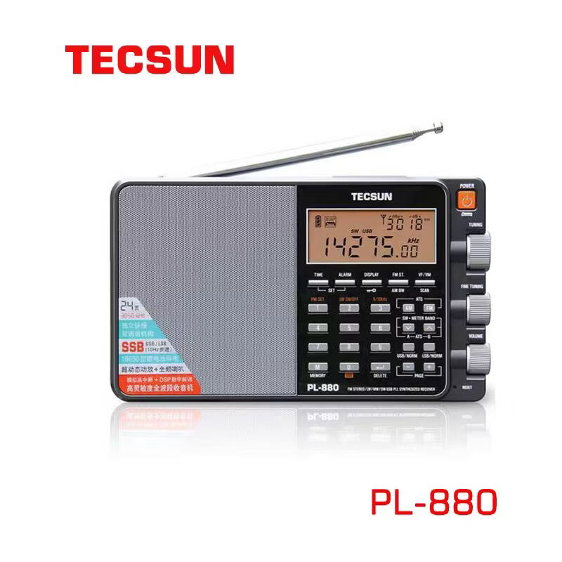 ������Tecsun�� PL-990��Яʽ��Ƶ�в��̲����ߴ��忨���ֲ���������ȫ����SSB������ PL880���ܲ忨������ 1200Ԫ