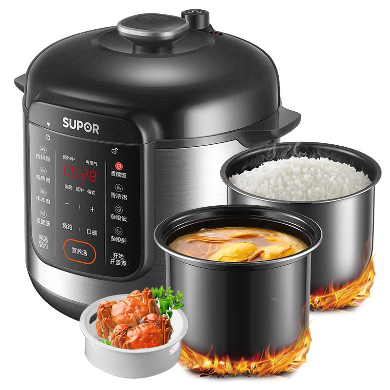 �ղ��� ��ѹ����6L˫�������� SY-60YC6006 ����ԤԼ�๦�������� 298.35Ԫ