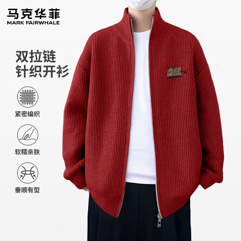 ���˻��ƣ�MARK FAIRWHALE����֯����ë������������ﶬ���п�����׷������ٴ�Ӽ������� ��˫����֯����-�ƺ�#JMK����С��ħ XL 119.9Ԫ