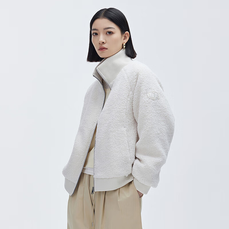 【达人专属】26情侣仿羊羔绒羽绒服冬保暖短款外套潮流休闲风 白色 L (170) 130-150斤