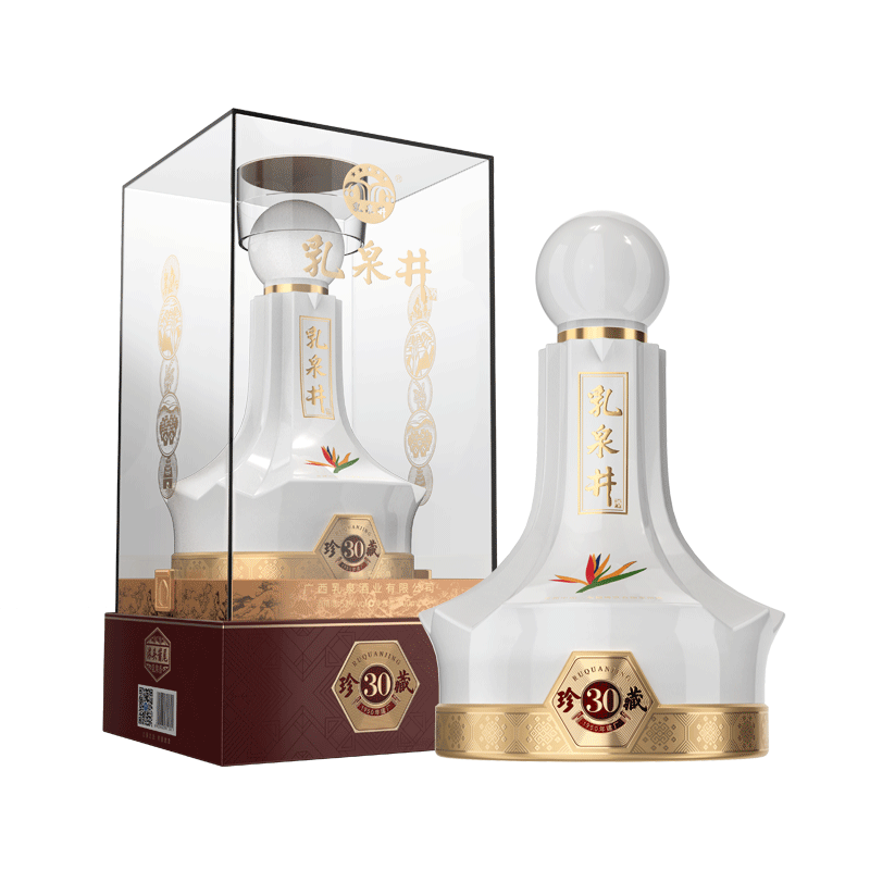 乳泉井珍藏30酒【店鋪推薦】濃香型白酒醇厚綿柔濃頭醬尾特殊風(fēng)味旗艦店 52度 500mL 1瓶 （贈送1個禮品袋）