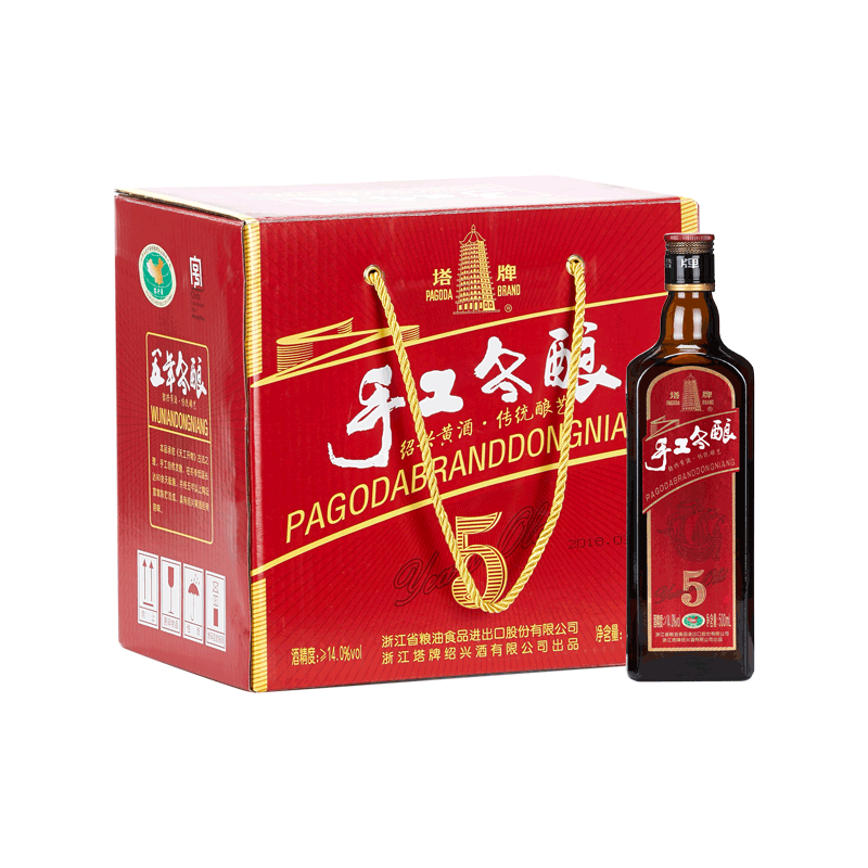 塔牌 五年手工冬酿 绍兴黄酒 500ml*8瓶