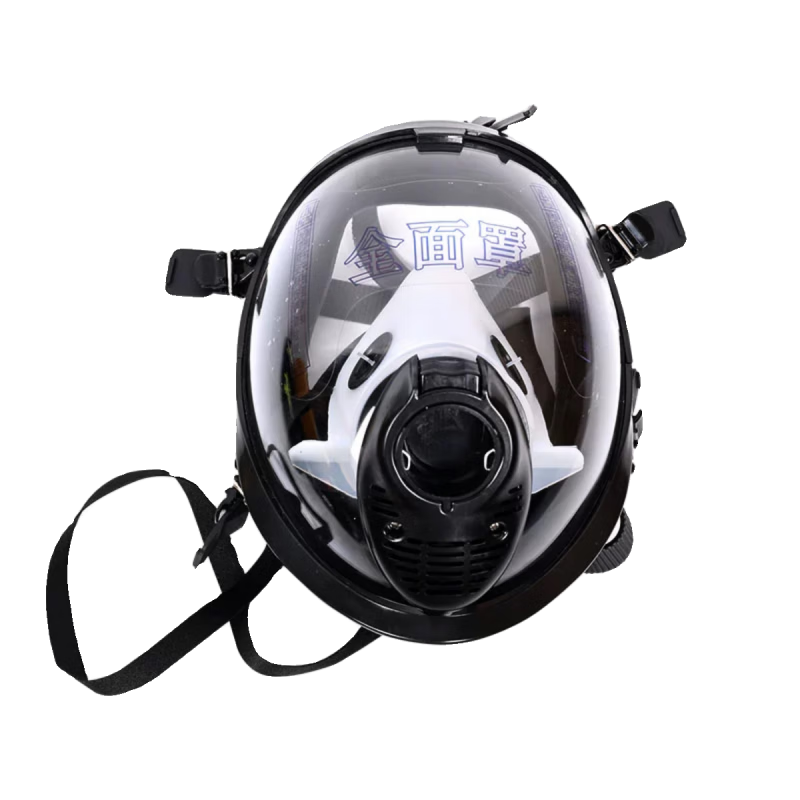 正压式空气呼吸器面罩 呼吸器配件 全面罩减压器空呼配件 防雾呼吸器面罩蓝边框