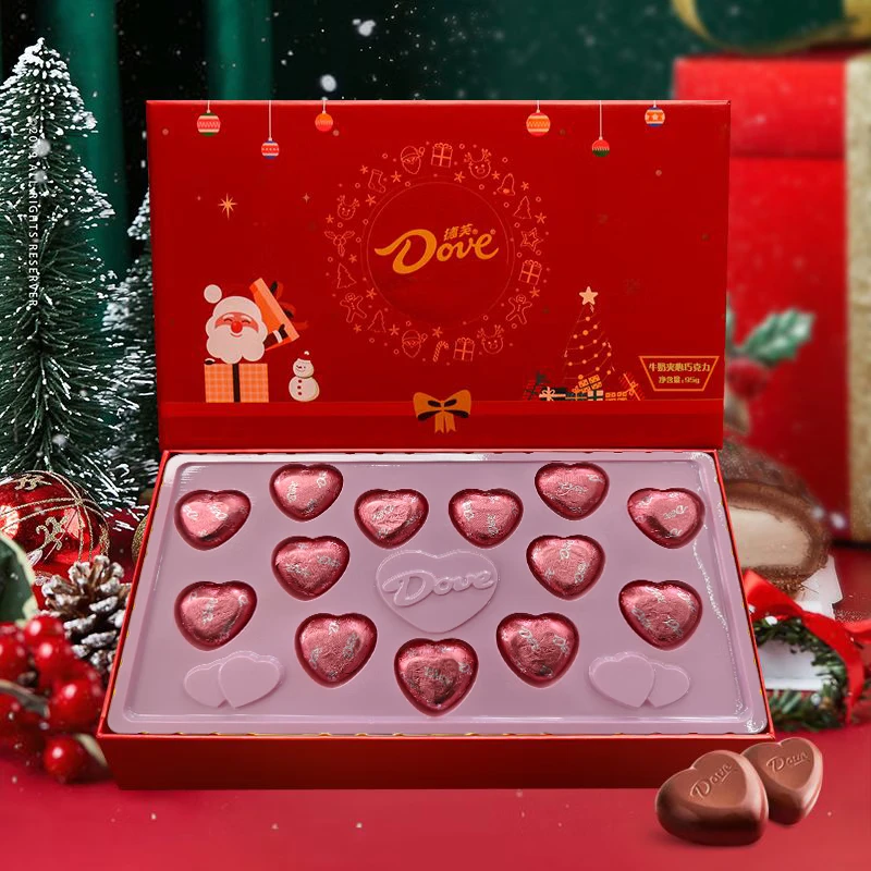 德芙糖果巧克力礼盒生日情人节礼物送女友老婆女友tz 13粒心语圣诞礼盒