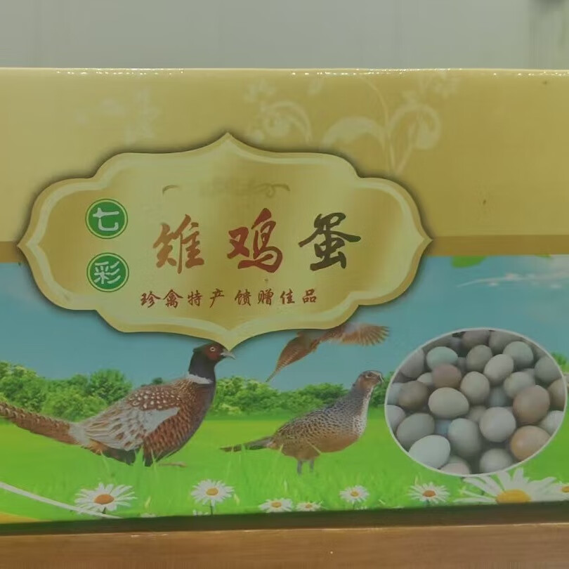 聚天然野山鸡蛋农家新鲜现捡山鸡蛋五谷喂养山鸡蛋七彩野山鸡鸡蛋 精品礼盒装山鸡蛋60枚