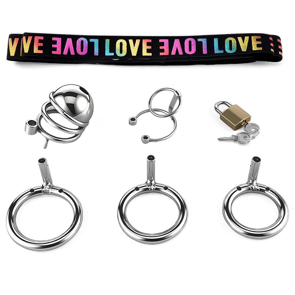 金属阴茎锁贞i洁器成人外出长期穿戴cb情趣用品性工具笼子 穿戴锅盖