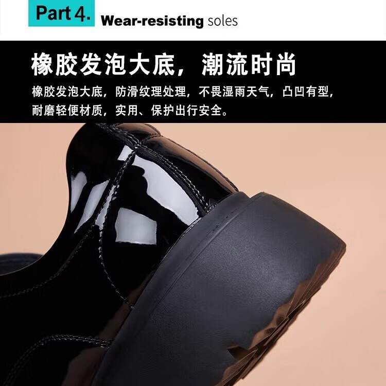 Walker Shop高档皮鞋男款2026新款厚底增高商务休闲男士皮鞋防滑百搭结婚婚鞋 黑色冬季加绒【品牌男鞋 礼盒包装】 40