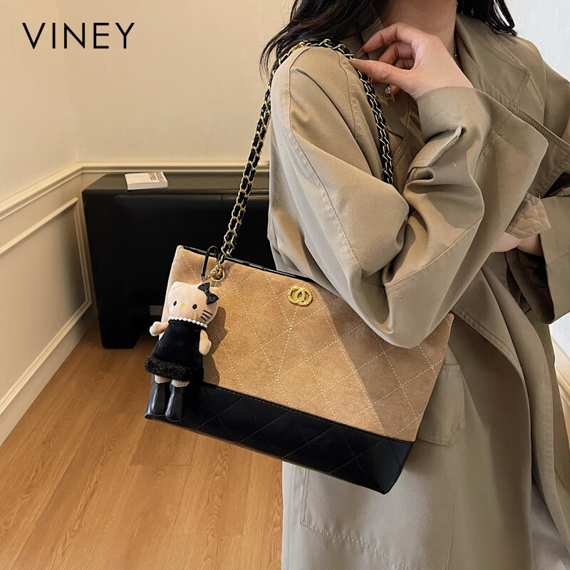 viney新款包包女包轻奢单肩包品牌腋下包生日礼物高级感送女友老婆 【棕色】高档通勤大包 高级感轻奢时尚复古大容量手提包