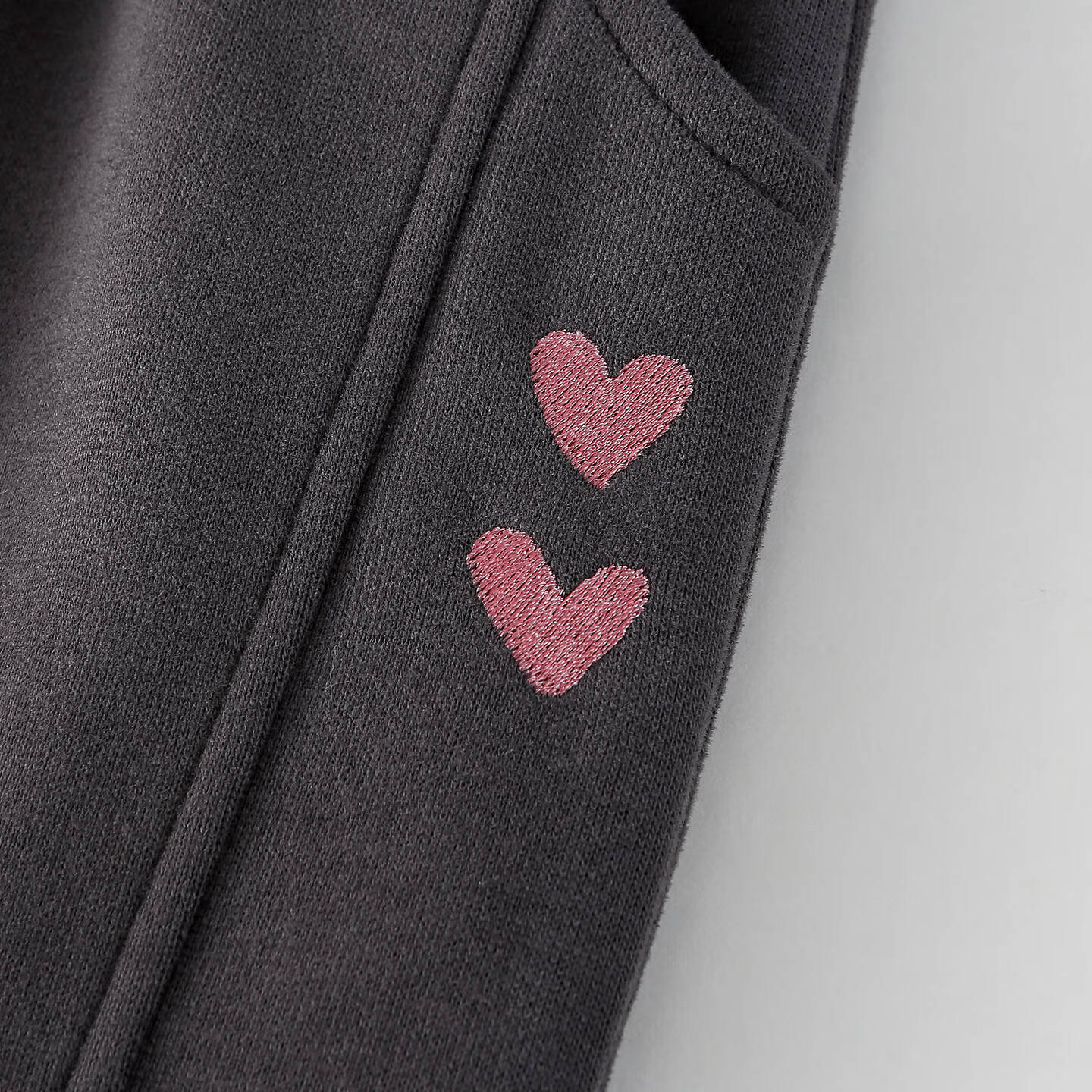 棉花堂(cottontown)【加绒】棉花堂儿童加绒裤子男童加厚休闲裤女童针织卫裤秋冬新款 深灰 110 110/53