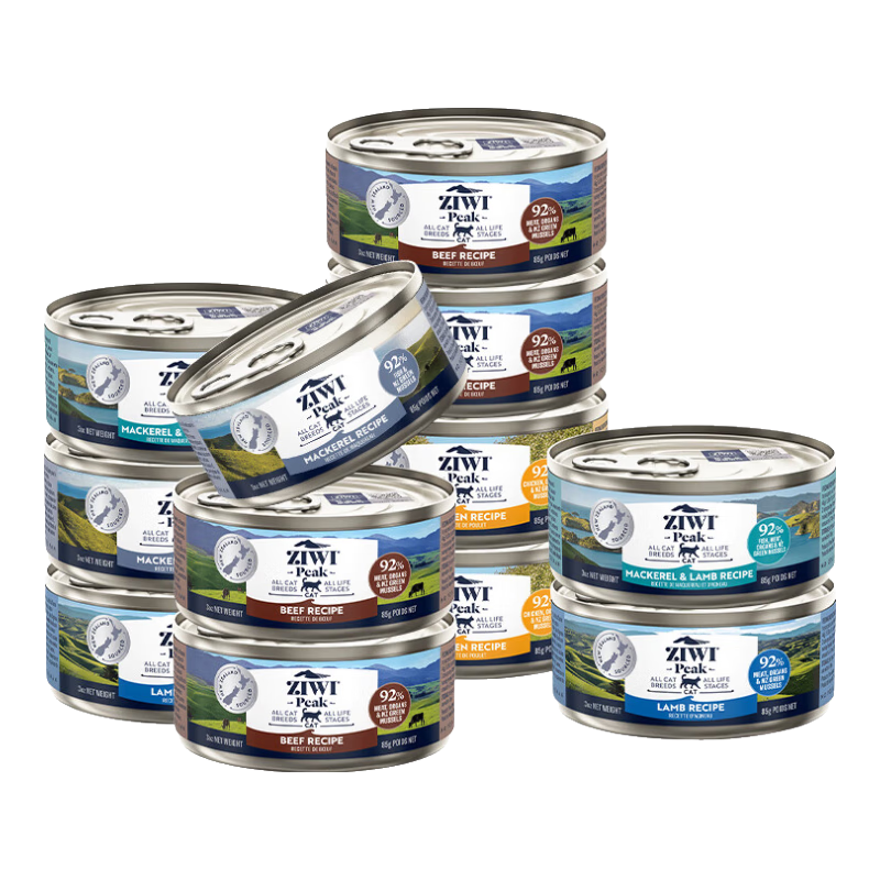 �����۷� ZIWI è��ʳ��ͷ 85g*12�� ���ζ ������ԭװ���� ��è��èͨ�þ����̳�ԭ��269Ԫ����plus285��ȯ��200-25������ȯ��200-20��plus��Ա95�ۣ��׹�����9Ԫ��ʵ��201.55Ԫ