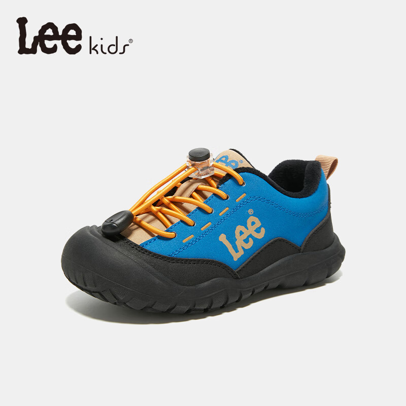 LEE KIDS童鞋秋季新款儿童运动鞋防滑登山跑步鞋女童耐磨休闲板鞋子男大童 蓝色【加绒】 28 【建议拍大一码】