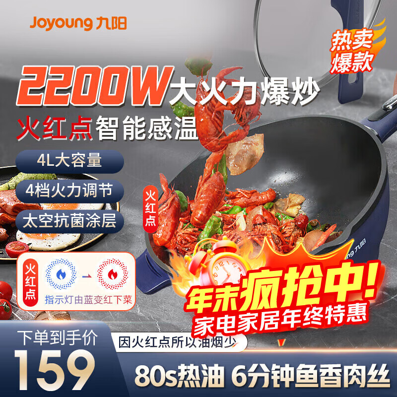 九阳 2200W大火力 电炒锅 单锅款