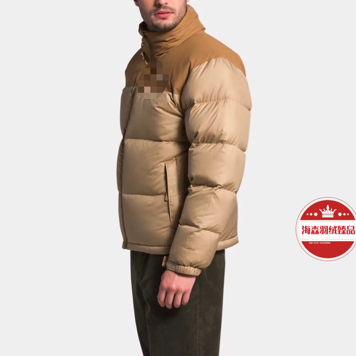 北脸北面1996羽绒服美版莆田纯原冬季TNF经典男女同款情侣加厚保暖 小麦色 防水面料+隐藏帽 2XL 建议180斤以上