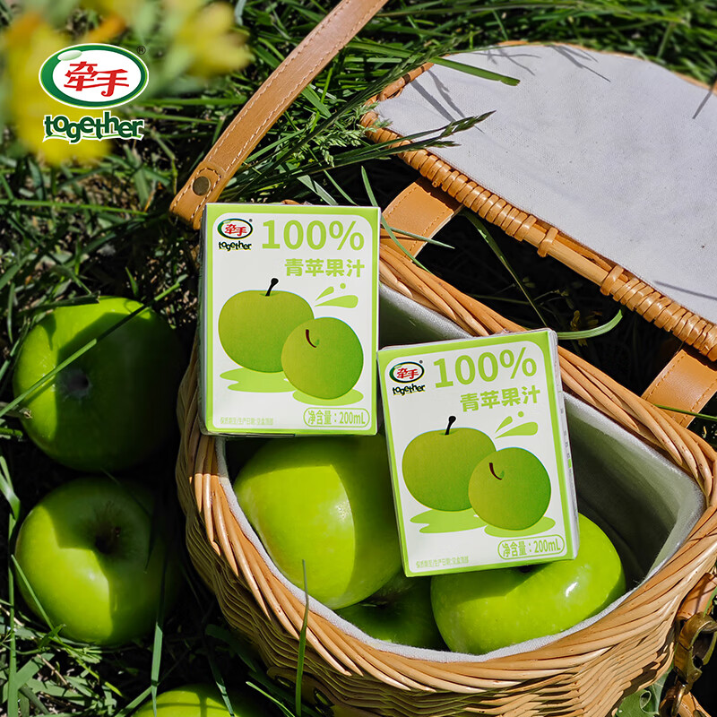 牵手100%青苹果汁/梨汁200ml 青苹果汁200ml 24盒整箱