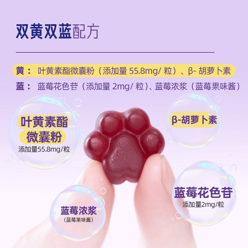 东方甄选【药房直售】东方甄选 蓝莓花色苷叶黄素酯人参富铁软糖酸甜 人参富铁软糖*三瓶