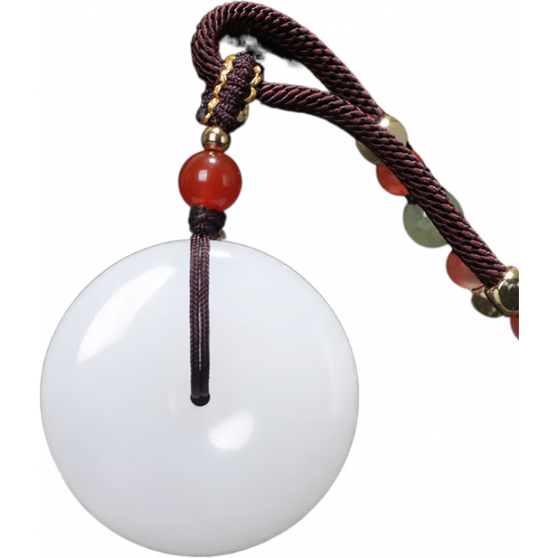 珪宝和田玉羊脂玉平安扣吊坠女款宝宝款玉佩挂件男士玉石玉坠 羊脂玉平安扣(5-7g)