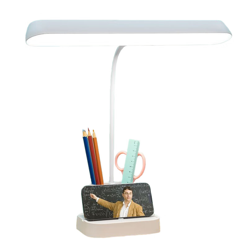 POPULUS双笔筒台灯护眼学习儿童书桌床头灯阅读大学生宿舍充电2025新款 【插电款/不可调光调色】带线