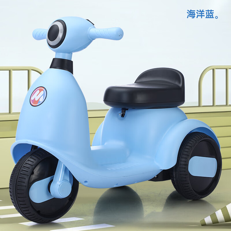 淘气哈比儿童电动车摩托车遥控玩具车可坐人双座大人小孩1