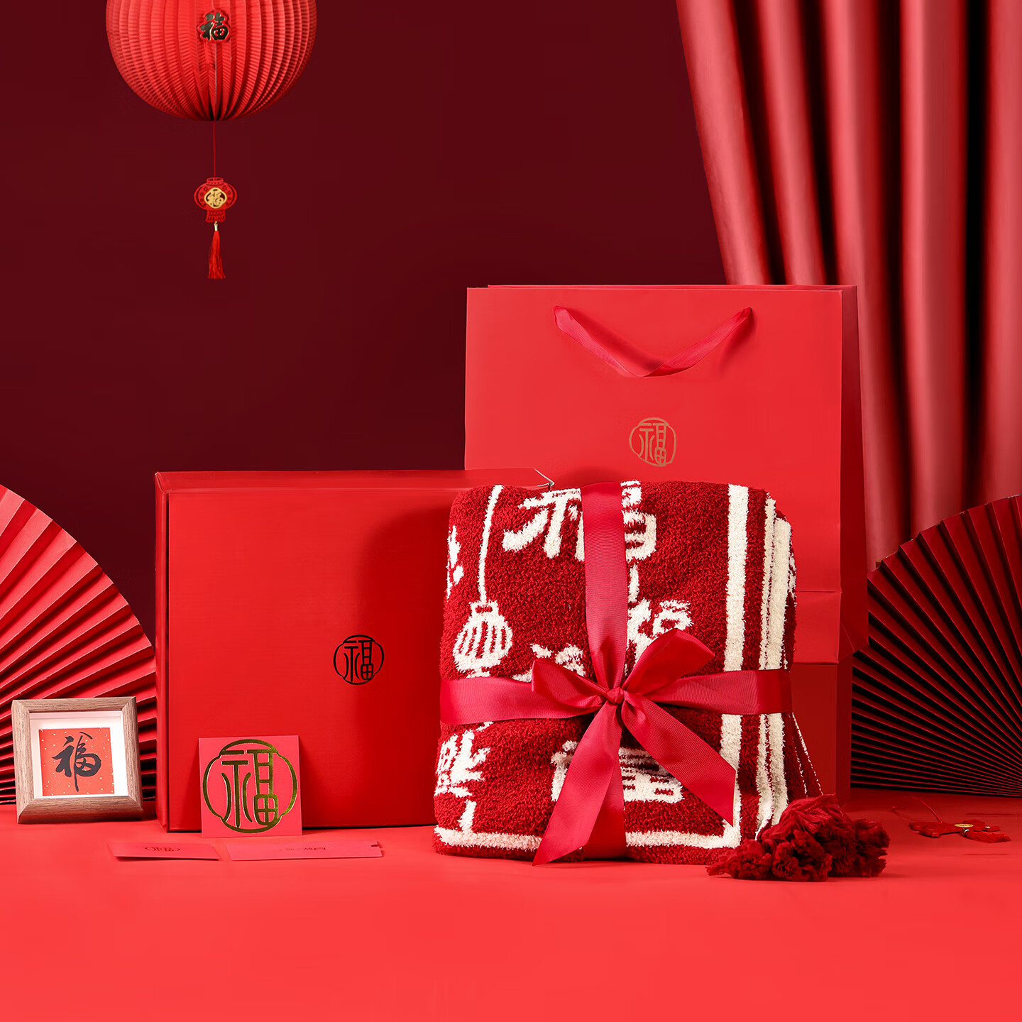 上新了文创 故宫百福毯 午睡毛毯子盖毯空调被 送闺蜜新婚结婚生日礼物 130*150cm