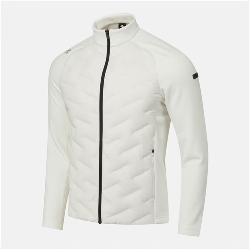 迪桑特（DESCENTE）25冬季男士羽绒服  时尚百搭防水鸭绒 隔热保暖舒适混合抓绒夹克 象牙色 / IVORY M 95/M（男）（36-37.5）