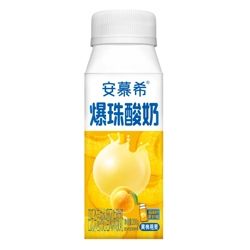 伊利安慕希黄桃燕麦风味爆珠酸奶200g单盒装