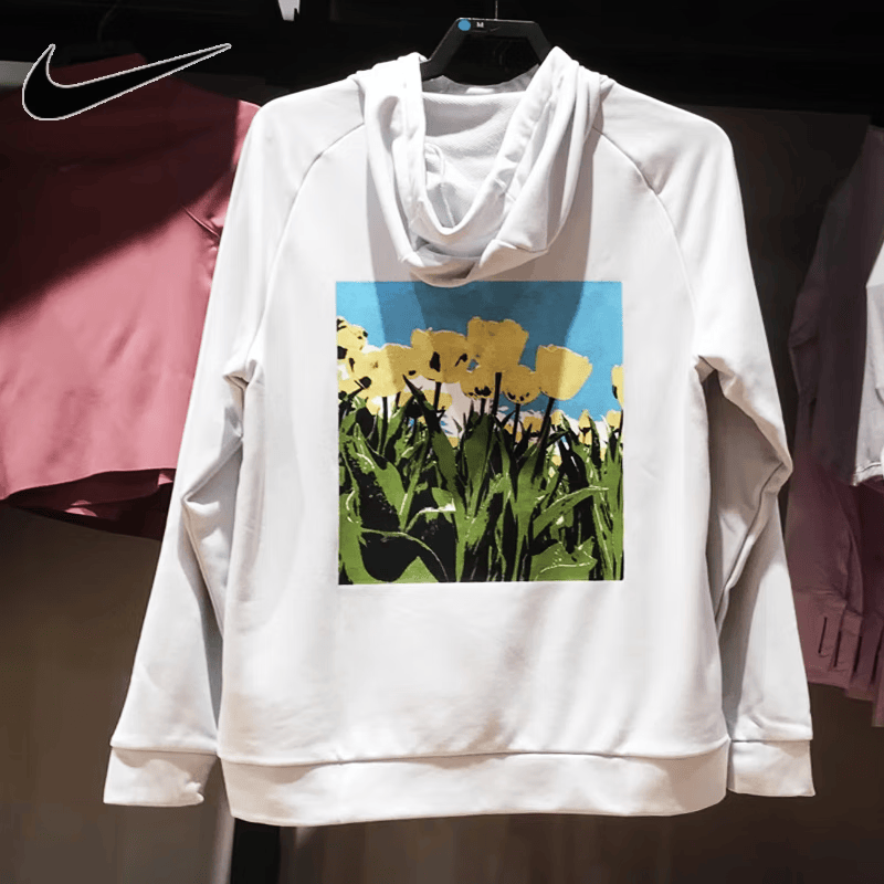 耐克（NIKE）连帽卫衣男装春季款印花潮流宽松跑步运动服学生针织衫透气套头衫 FN3286-025 S 165/84A
