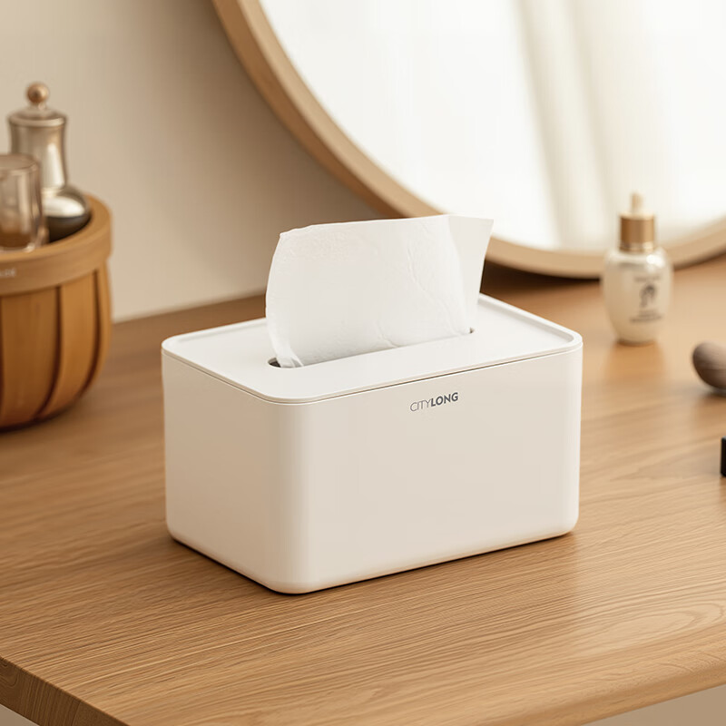禧天龙纸巾盒客厅茶几抽纸盒高档家用桌面遥控器收纳盒多功能纸盒 基础款 19*12*9.8cm