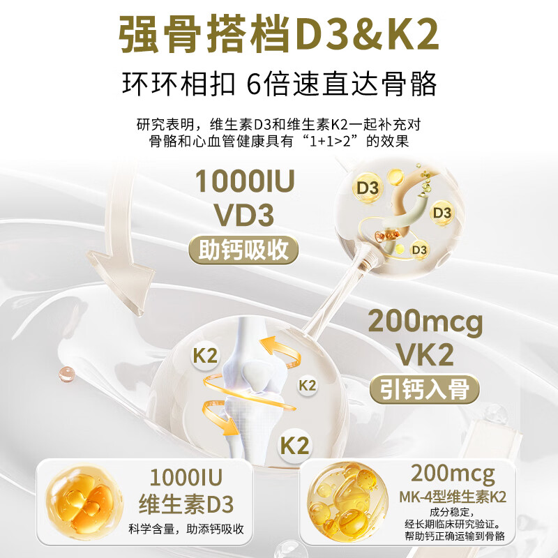 THORNE悦恩维生素d3k2滴剂液体维D备孕儿童成人钙吸收骨骼成长30mlKD500