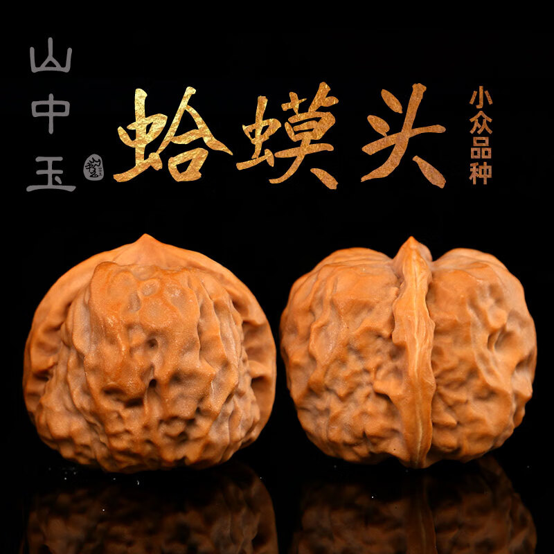 山中玉 文玩核桃 狮子头小众品种盘玩手把件送长辈父母礼物古玩核头麻