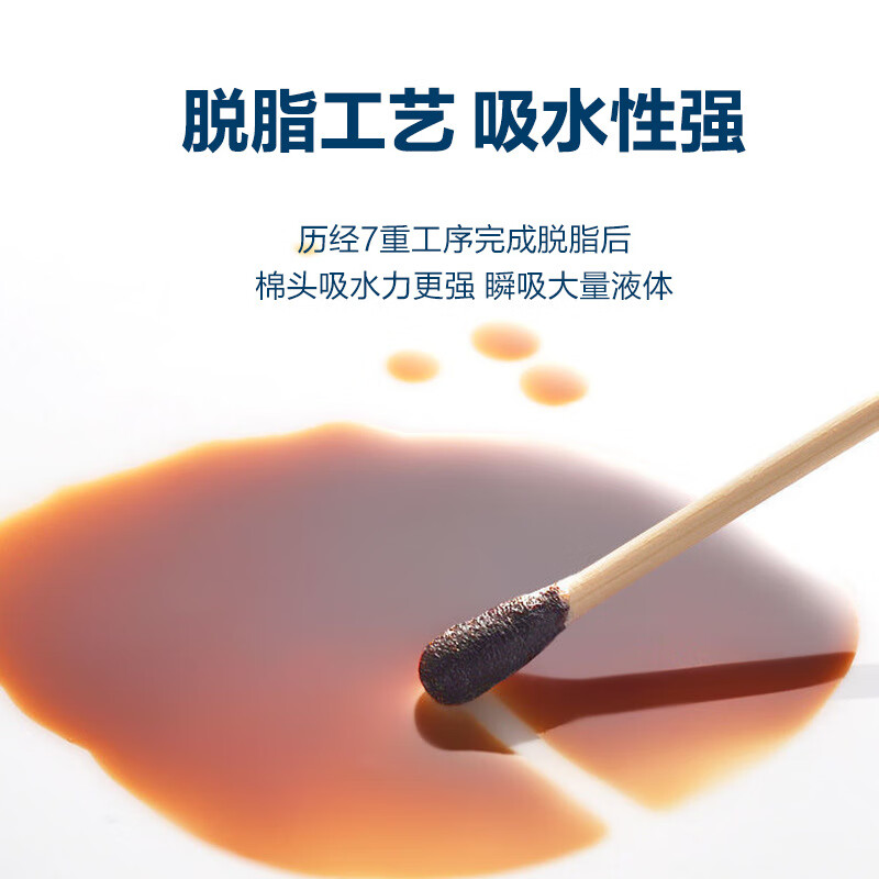 【精选】一次性盒装双头100支装棉签化妆卸妆圆头掏耳朵厂家 瓶装竹棒100支装