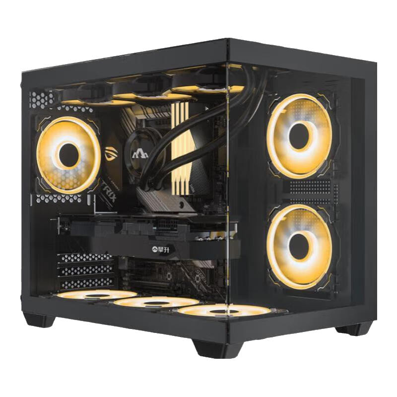 攀升AMD銳龍R5 9600X/R7 9700X/7800X3D/9800X3D/5060Ti/5070設計渲染電競游戲臺式電腦主機臺式機整機 配置八R7 9800X3D RTX5070Ti