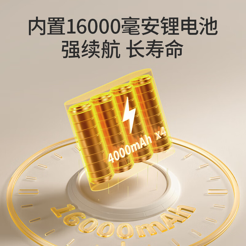 物克无线加热饭盒便当智能温控定时不插电免注水自热饭菜神器usb充电保温上班学生电热饭盒 1L 白色【18W快充/16000毫安+食品级内胆】