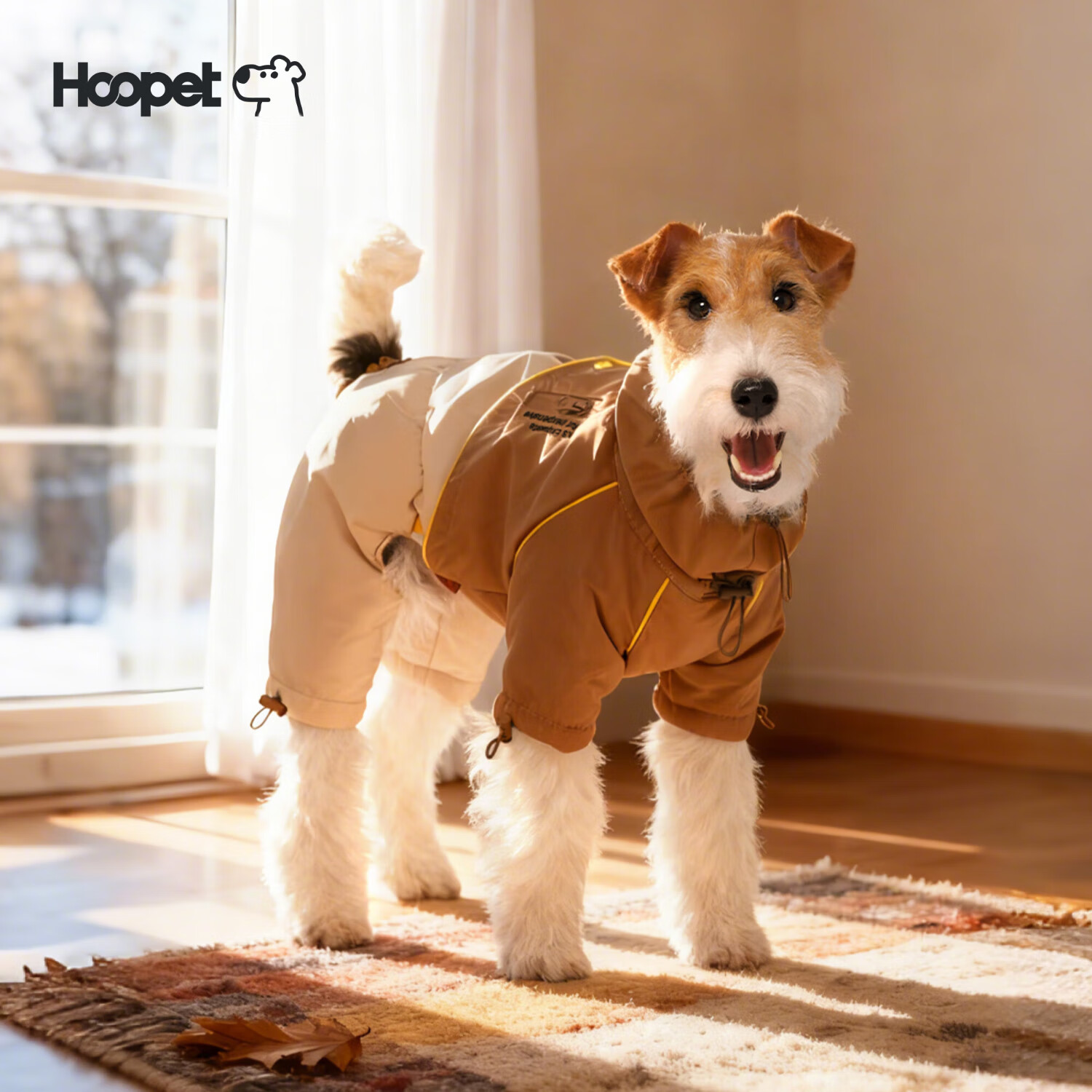 华元宠具（hoopet）四脚冲锋撞色棉服小猫咪狗狗冬季保暖加厚泰迪比熊狗外出冬装棉服