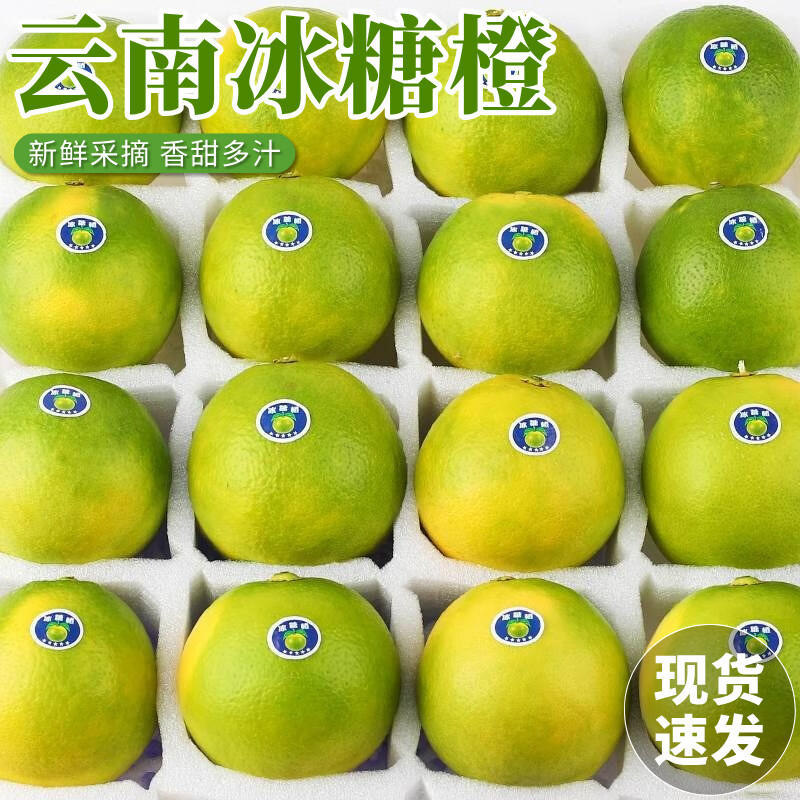 闽农语果云南青皮冰糖橙 当天现摘高山甜橙整箱过节送礼应季新鲜水果橙子 5斤精选装丨单果60-70mm丨净重4.5斤