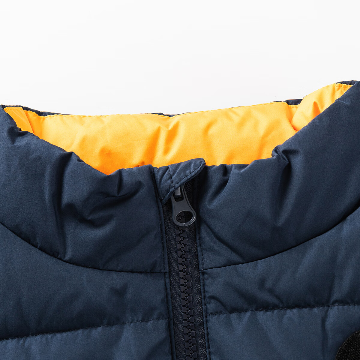 马骑顿（MQD）秋冬款儿童保暖羽绒服马甲 藏青 160 充绒量85.1g