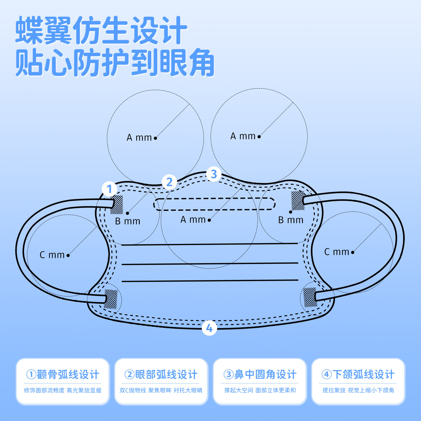 驼人康君儿童季铵盐口罩3d立体一次性独立包装蝶形高颜值冬季防风防寒口罩 紫梦甜心猫+蓝海泡泡熊 50支/盒*2盒100支独立装