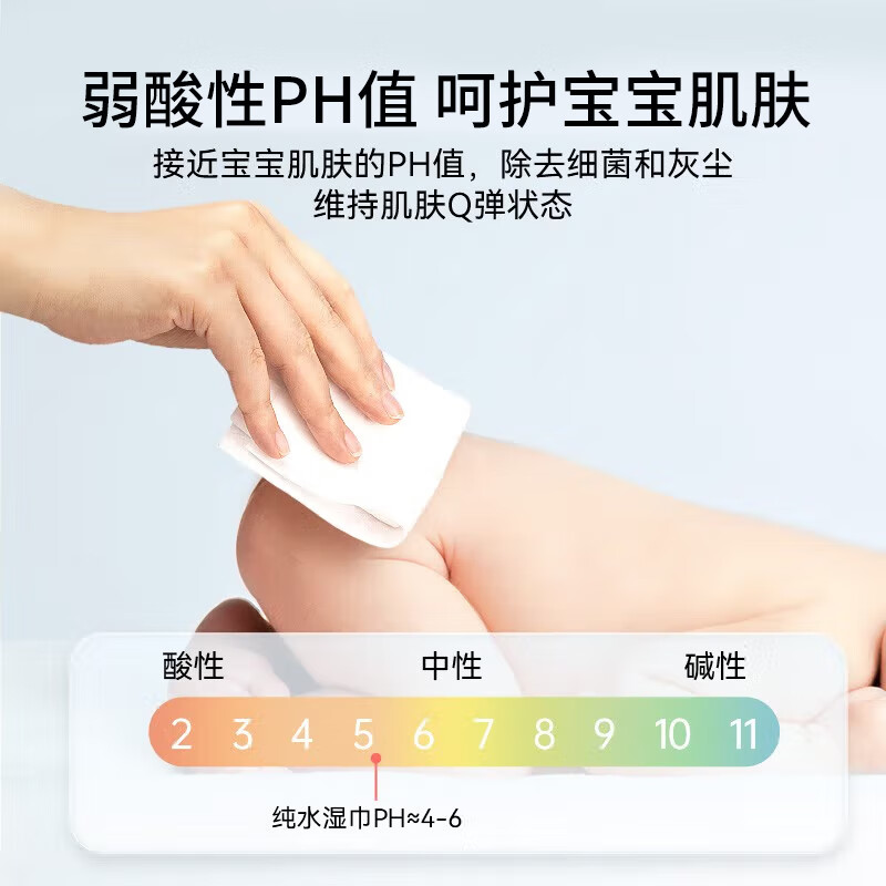 奥朵婴儿护理手口洗护湿巾整理产品 手口柔湿巾50抽*5包