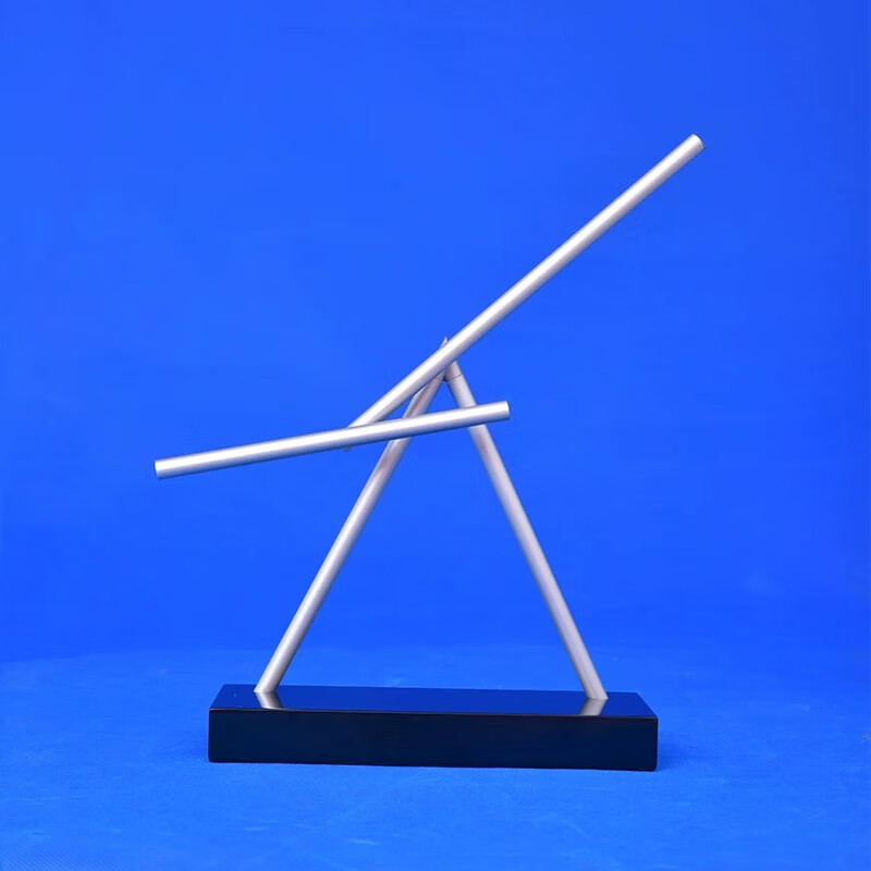 悦心转混沌摆永动机牛顿摆 铝合金高档创意礼品 办公室桌面装饰减压摆件 黑色亮光烤漆底座充电款